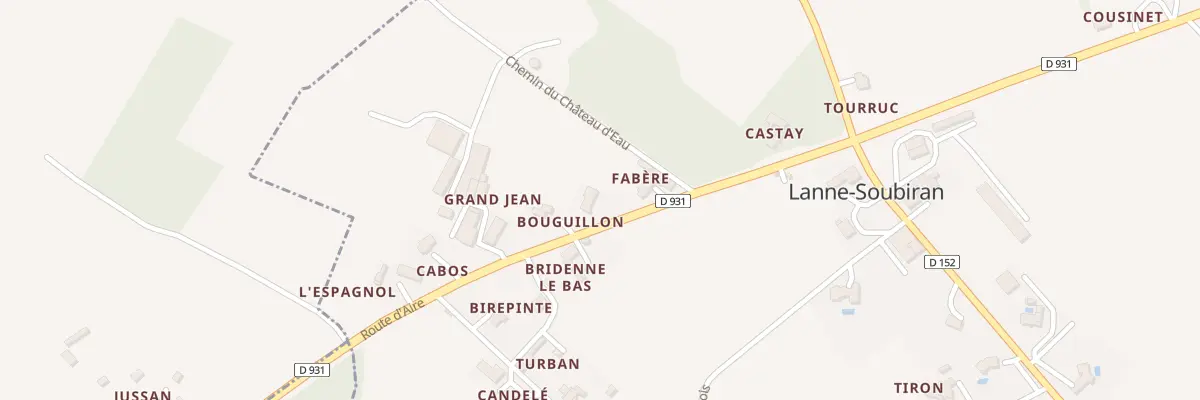 Plan du 223 Rte d’Aire à Lanne-Soubiran