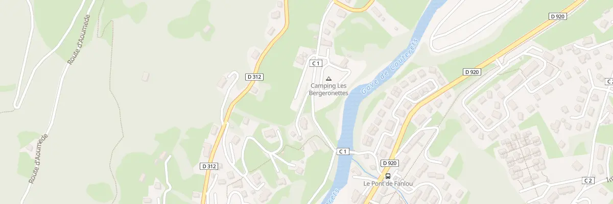 Plan du 1 Pont de Fanlou à Cauterets