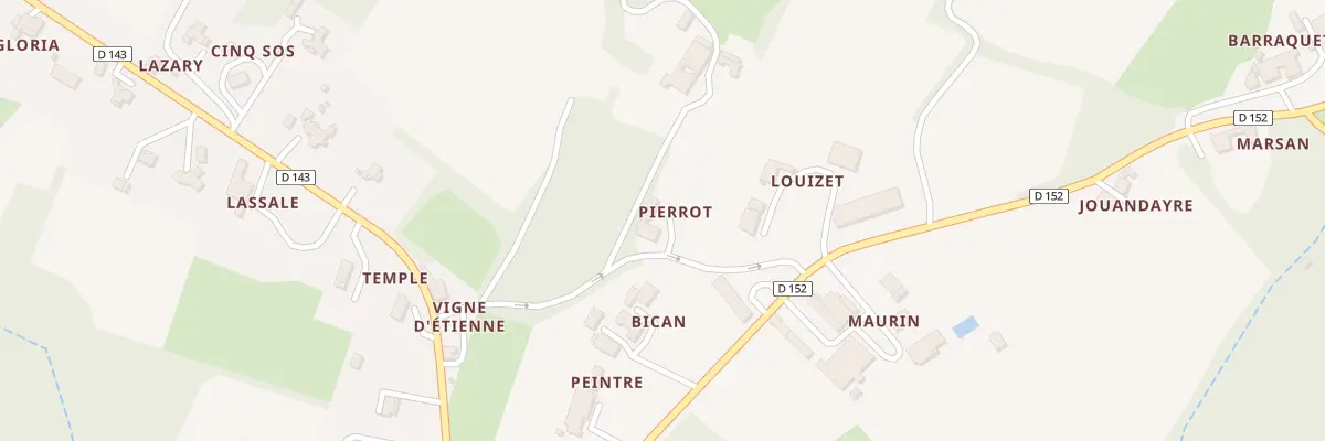 Plan du 190 Rue Louis Joseph Cantau à Laujuzan
