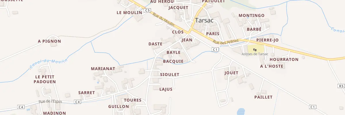 Plan du 5054 Bacquie à Tarsac