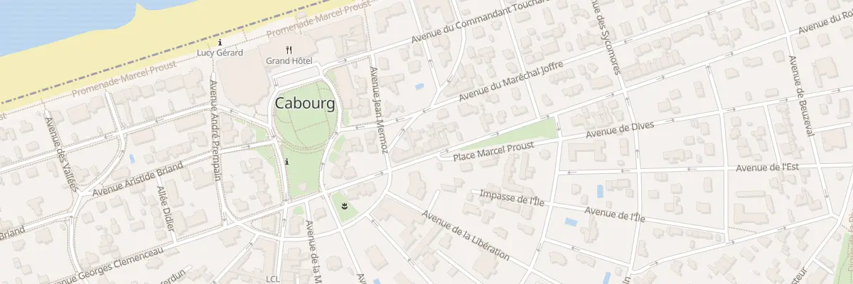 Plan du 1B Pl Marcel Proust à Cabourg