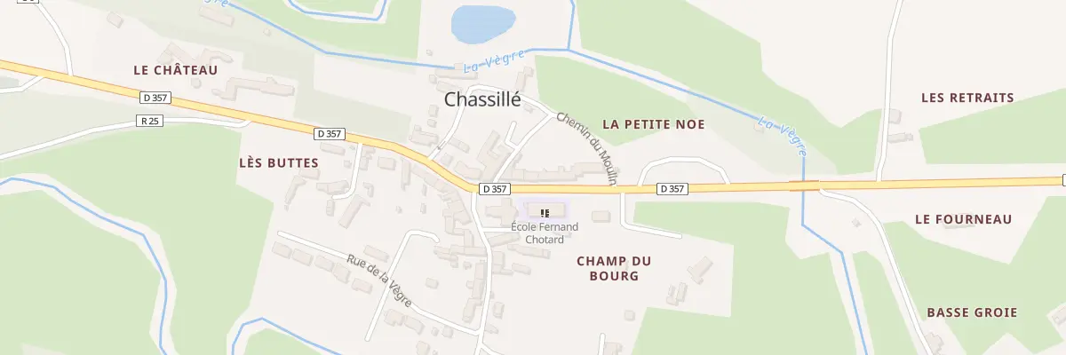Plan du 6 Rue du General Leclerc à Chassillé