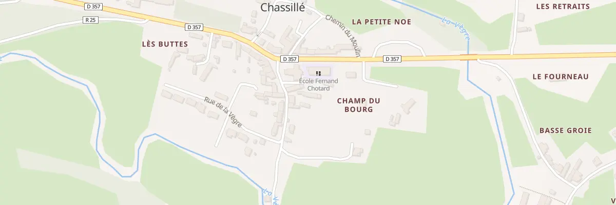 Plan du 1 Rue des Planches à Chassillé