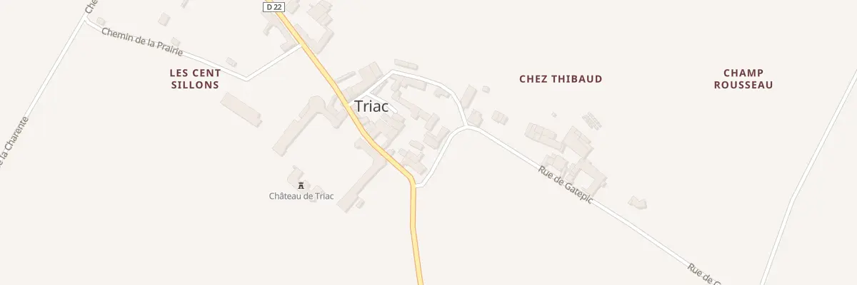 Plan du 5 Rue de Gatepic à Triac-Lautrait