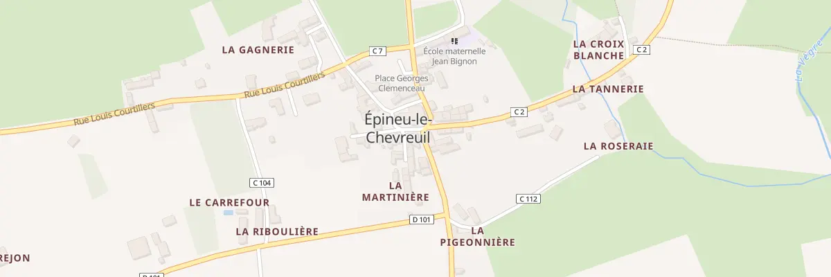 Plan du 12 Pl Ernest Langlais à Épineu-le-Chevreuil