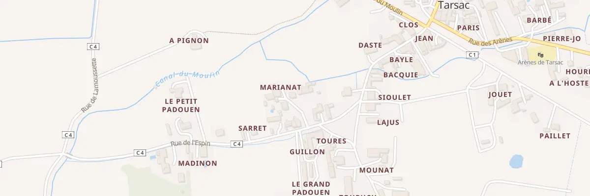 Plan du 50 Pl du Petit Padouen à Tarsac