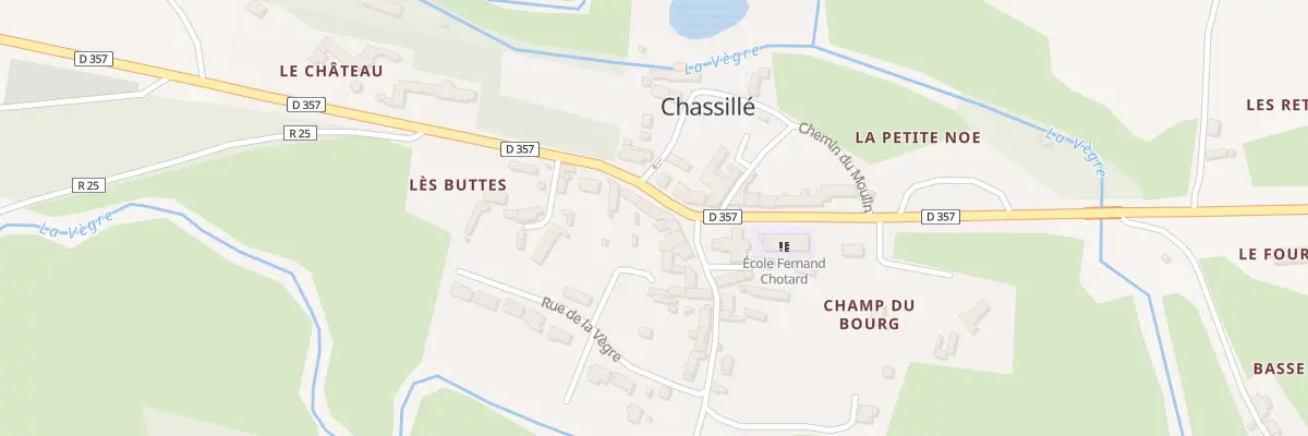 Plan du 13 Rue du General Leclerc à Chassillé