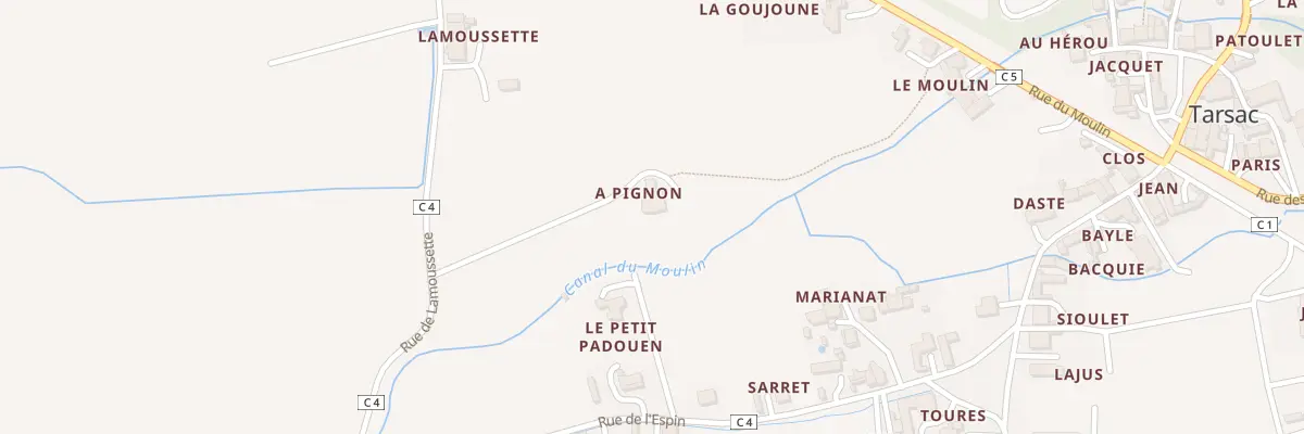 Plan du 185 Rue du Moulin à Tarsac