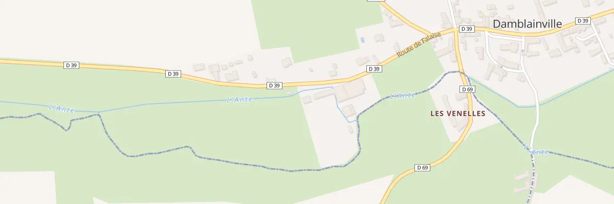 Plan du 3 Rte de Falaise à Damblainville