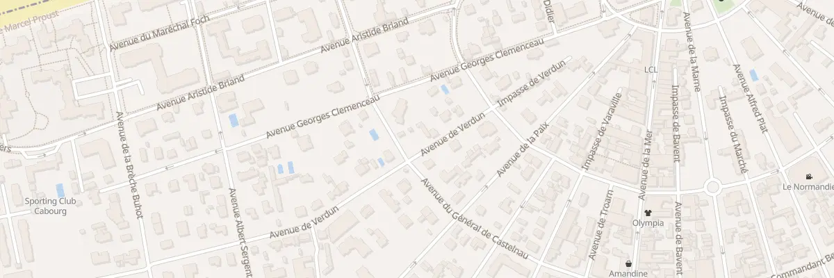 Plan du 8 Av de Verdun à Cabourg