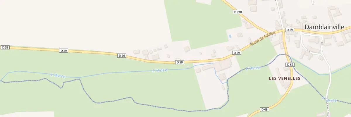 Plan du 36 Rte de Falaise à Damblainville