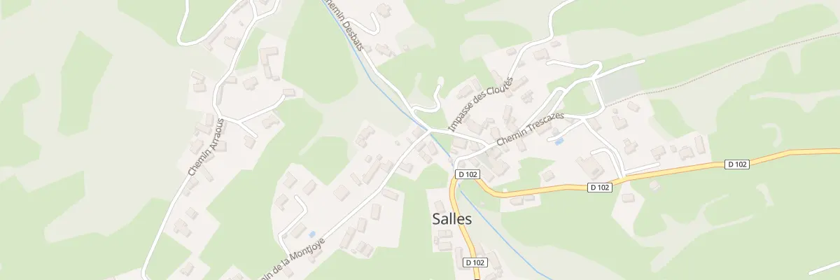 Plan du 1 Chem de la Montjoye à Salles