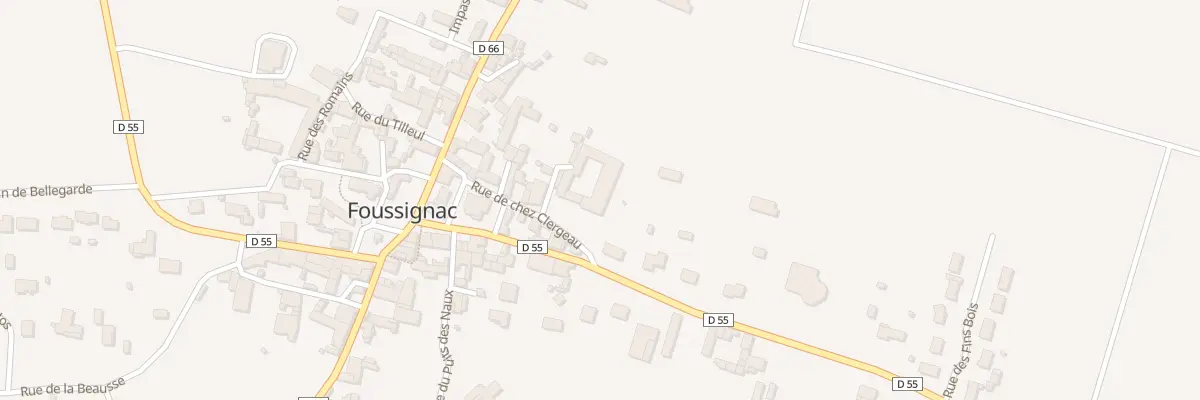 Plan du 9 Rue de Chez Clergeau à Foussignac