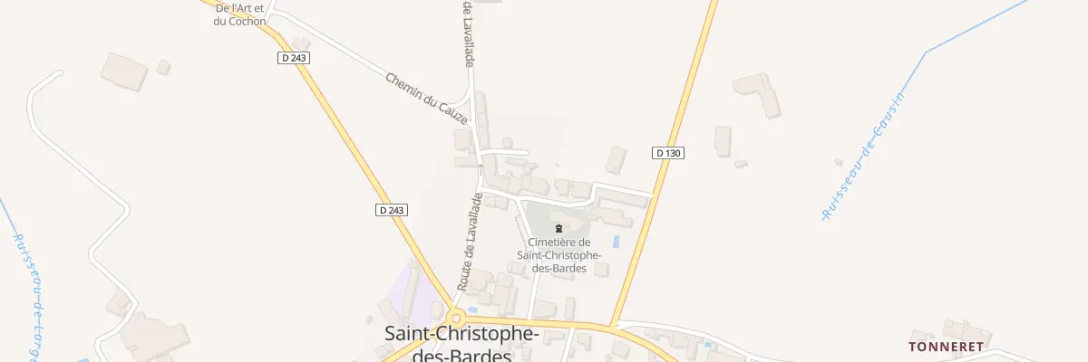 Plan du 93 Le Bourg à Saint-Christophe-des-Bardes