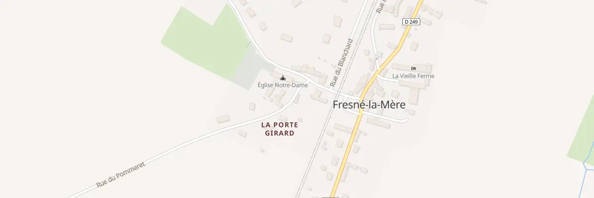 Plan du 3 Pl de l’Église à Fresné-la-Mère