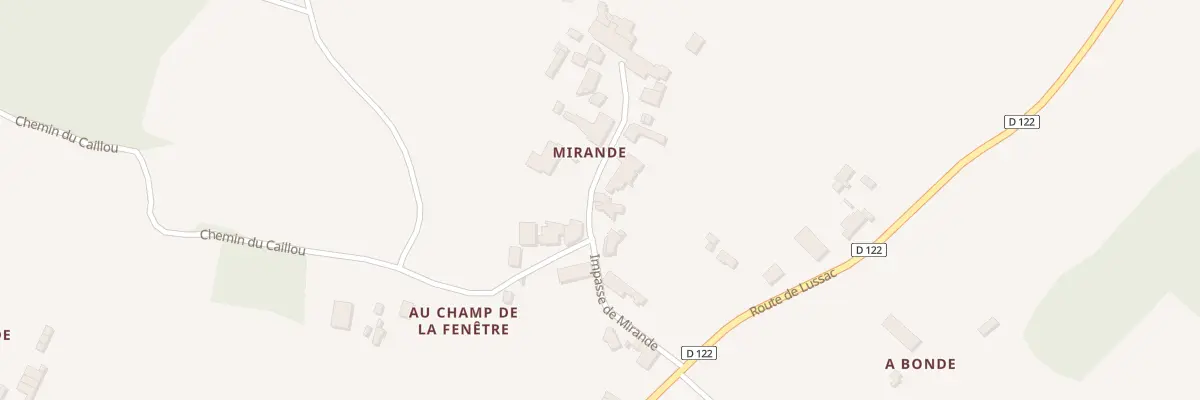 Plan du 86 Mirande à Montagne