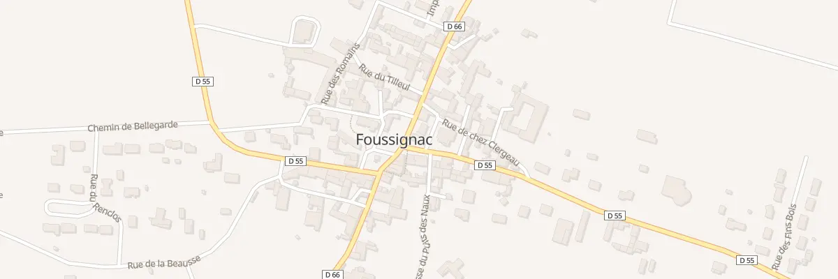 Plan du 1 Rte de Bourras à Foussignac