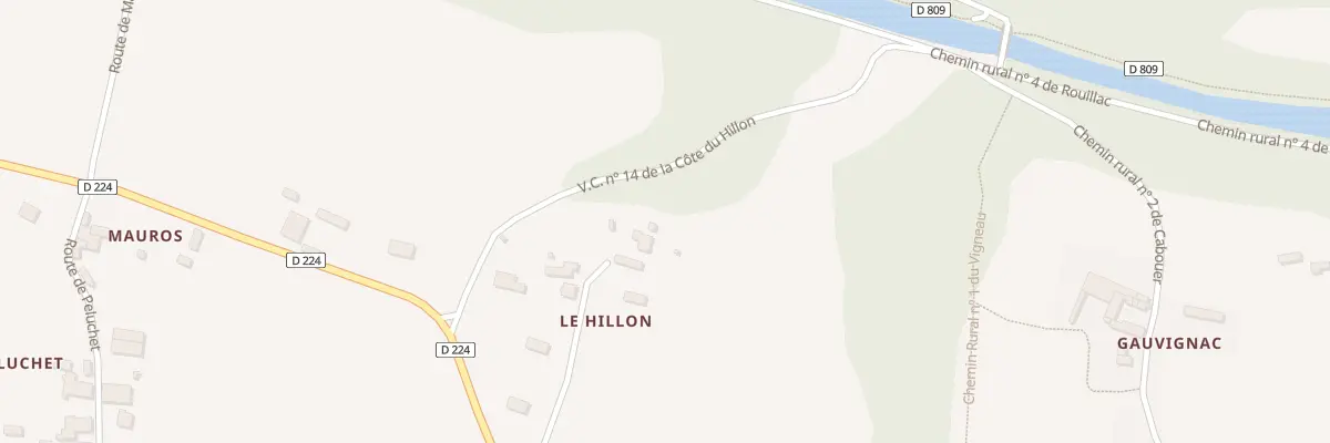 Plan du 190 Imp le Hillon à Castets et Castillon