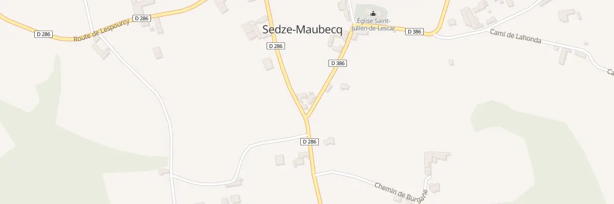 Plan du 9295 Rte de Lombia à Sedze-Maubecq