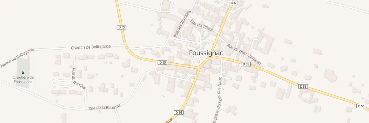 Plan du 2 Rte de Sigogne à Foussignac