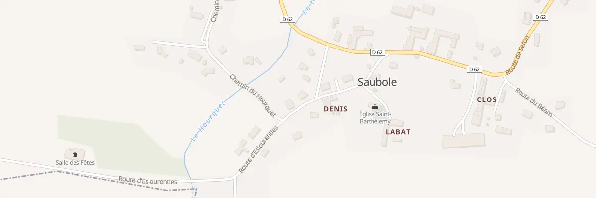Plan du 12 Rte d’Eslourenties à Saubole