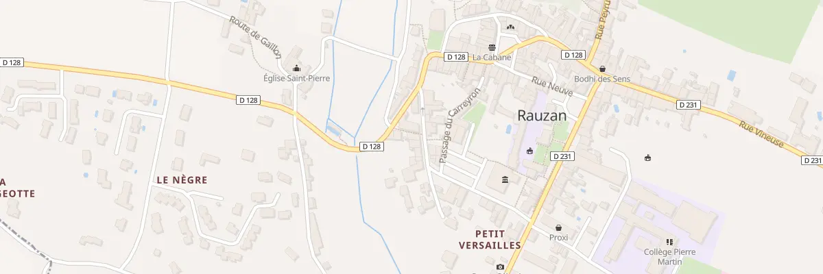 Plan du 10 Rue du Petit Versailles à Rauzan