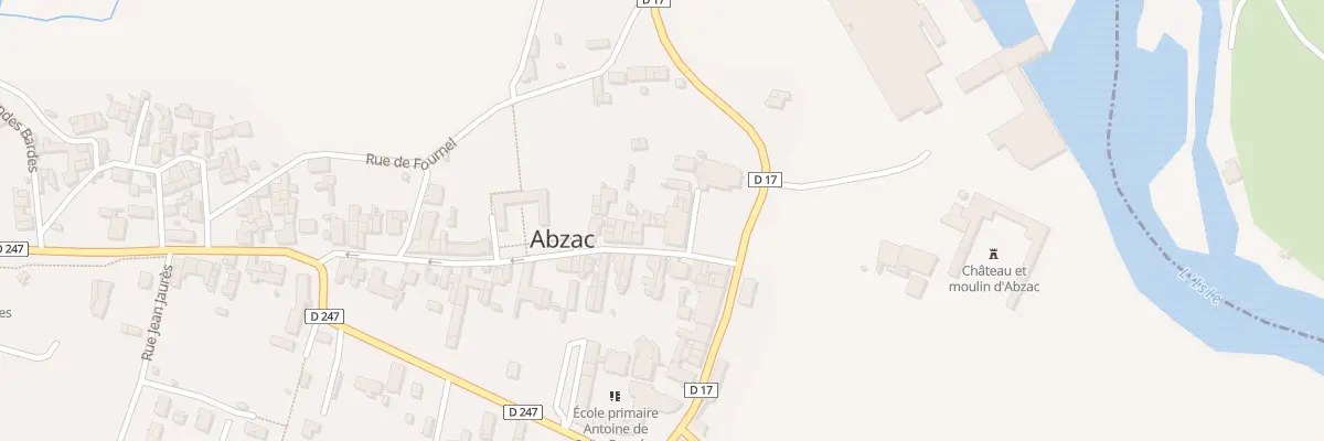 Plan du 2 Rue du Docteur Texier à Abzac