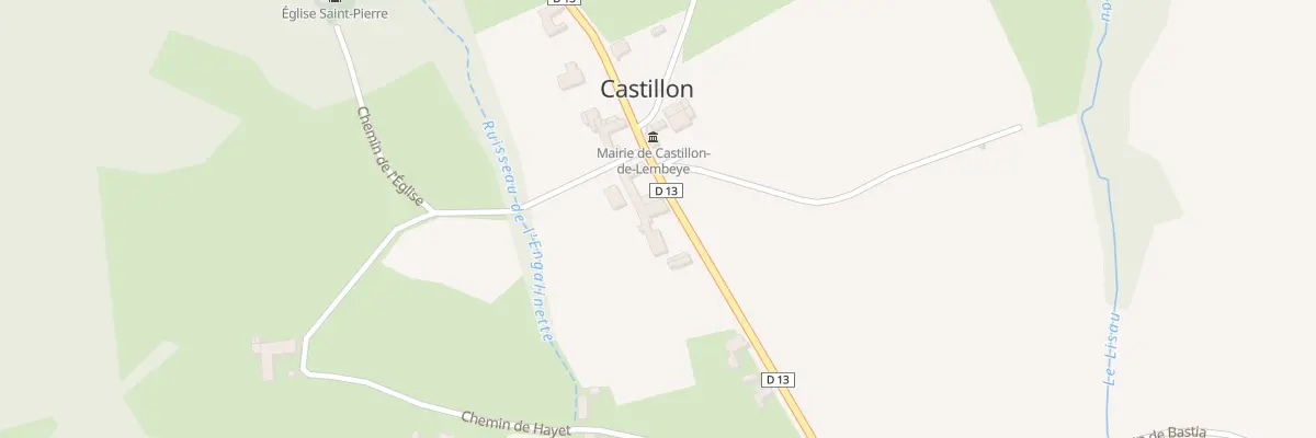Plan du 9 Rte Departementale à Castillon (Canton de Lembeye)