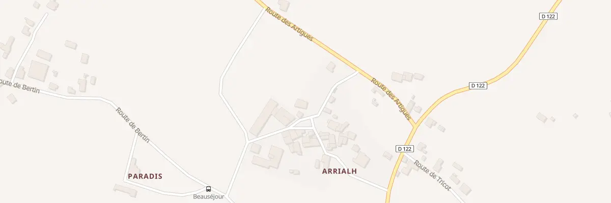 Plan du 338A Arrialh à Montagne