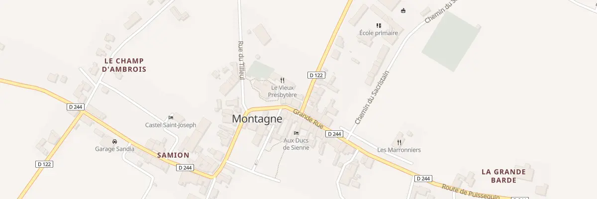 Plan du 250 Le Bourg de Montagne à Montagne