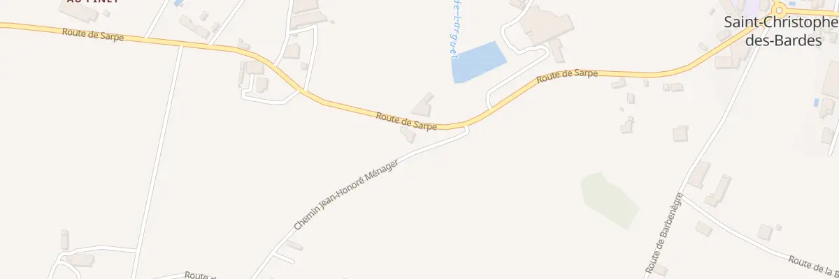 Plan du 199 Couderc à Saint-Christophe-des-Bardes