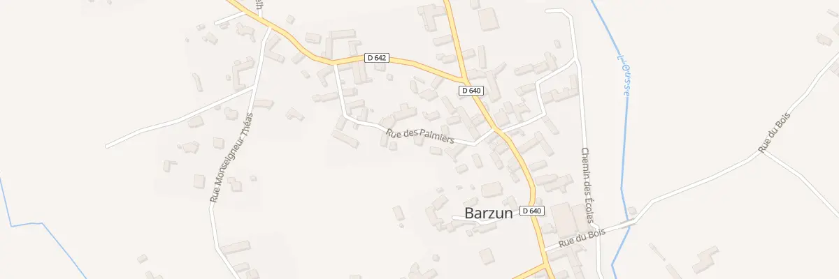 Plan de la Rue des Palmiers à Barzun