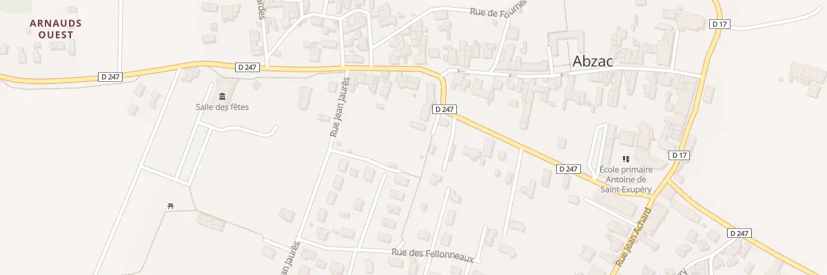 Plan de la Rue du Cheminot à Abzac