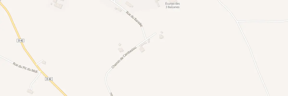 Plan du 190A Rue du Baradat à Eslourenties-Daban