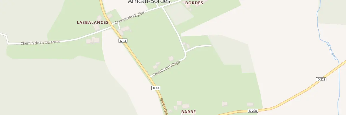 Plan du 87 Che du Village à Arricau-Bordes