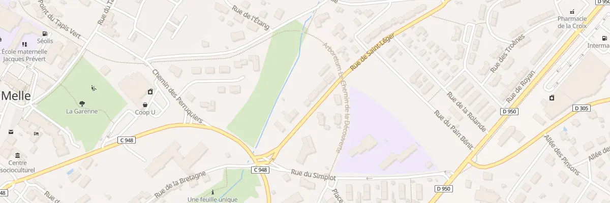 Plan du 9001 Rue de Saint-léger à Melle