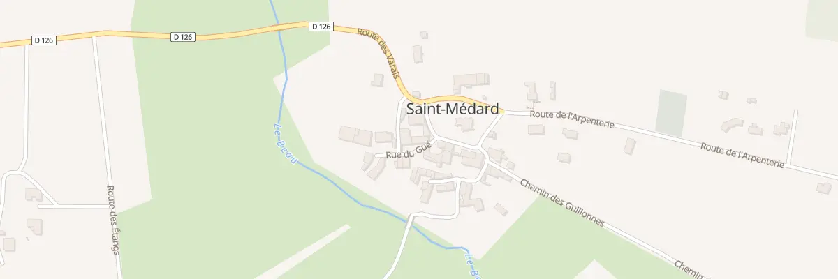 Plan du 2 Rue du Gue à Saint-Médard