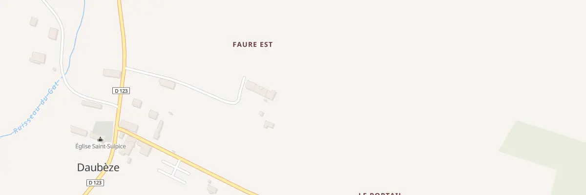 Plan du 3 Faure Est à Daubèze