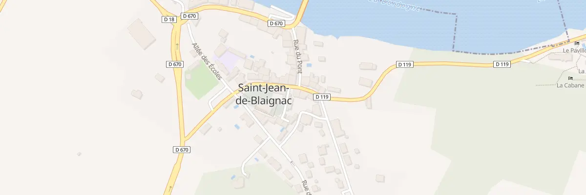 Plan du Bourg à Saint-Jean-de-Blaignac