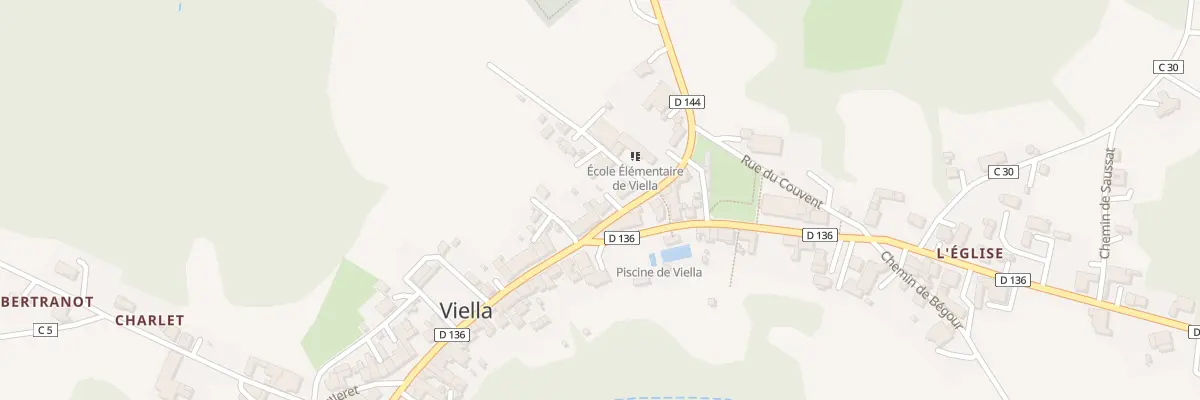 Plan du 1 Rue des Ecoles à Viella