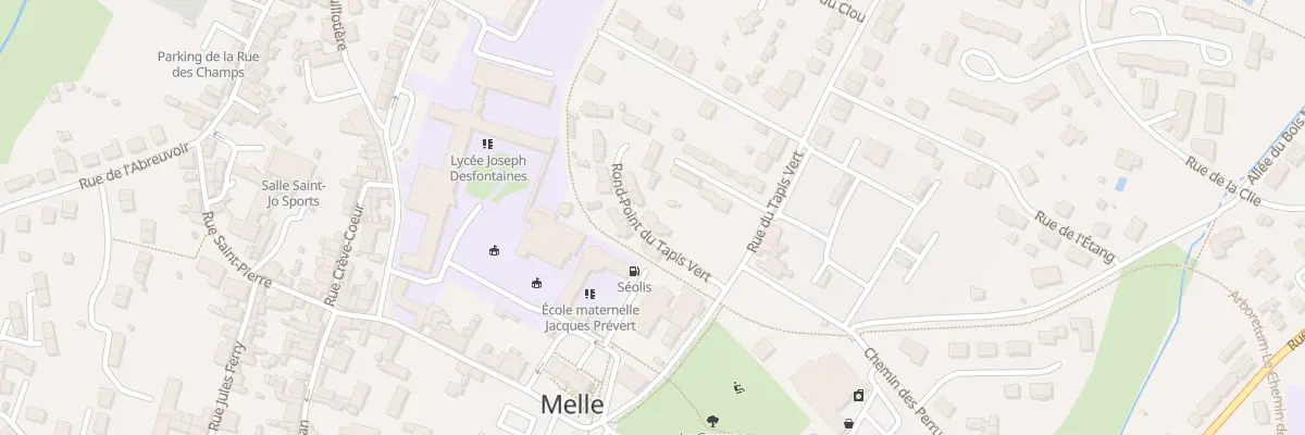 Plan du 15 Rpt du Tapis Vert à Melle