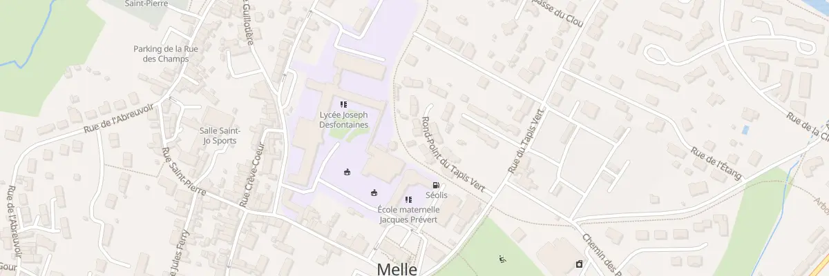 Plan du 3 Rpt du Tapis Vert à Melle