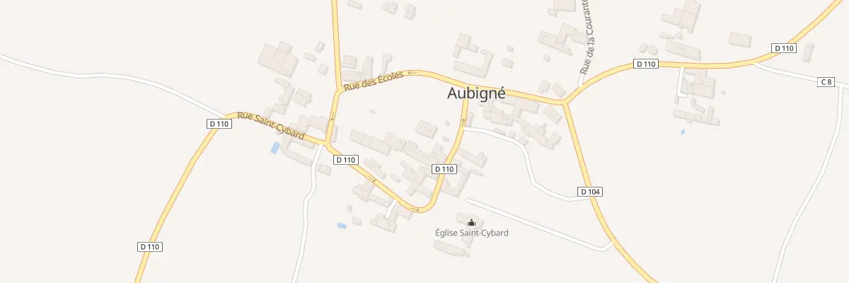 Plan du 1 Rue St Cybard le Bourg à Aubigné
