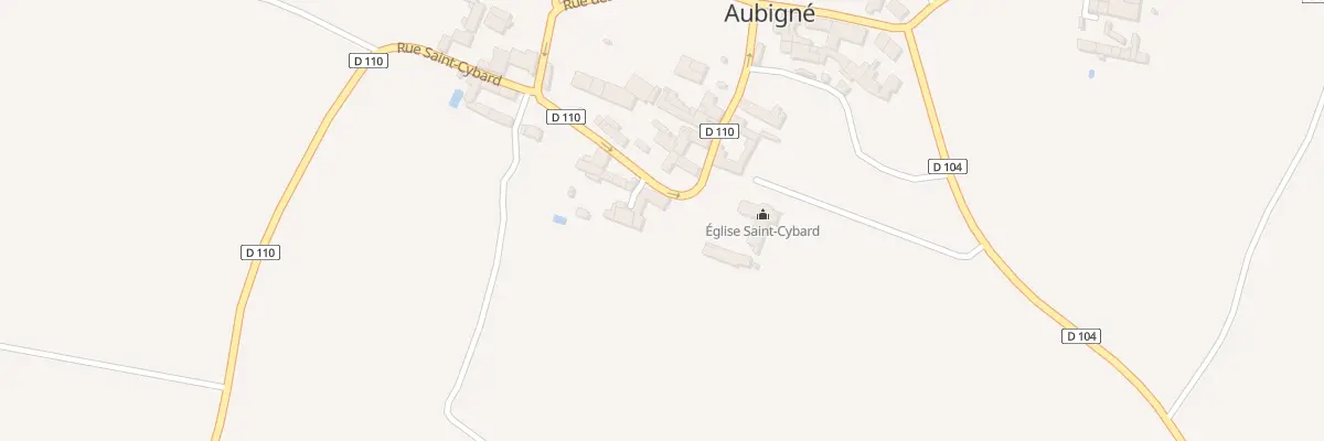 Plan du 14 Rue St Cybard le Bourg à Aubigné