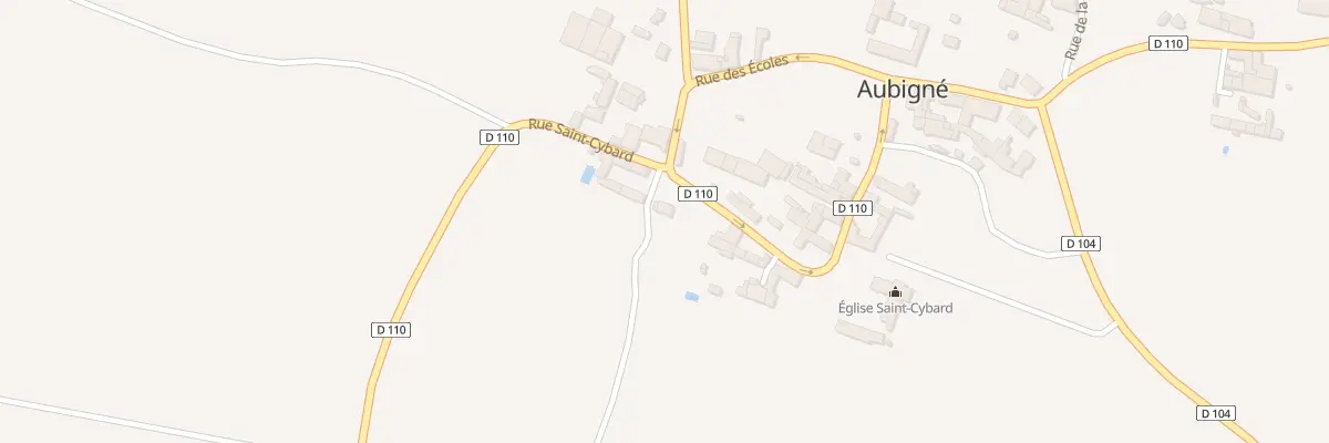 Plan du 20 Rue St Cybard le Bourg à Aubigné