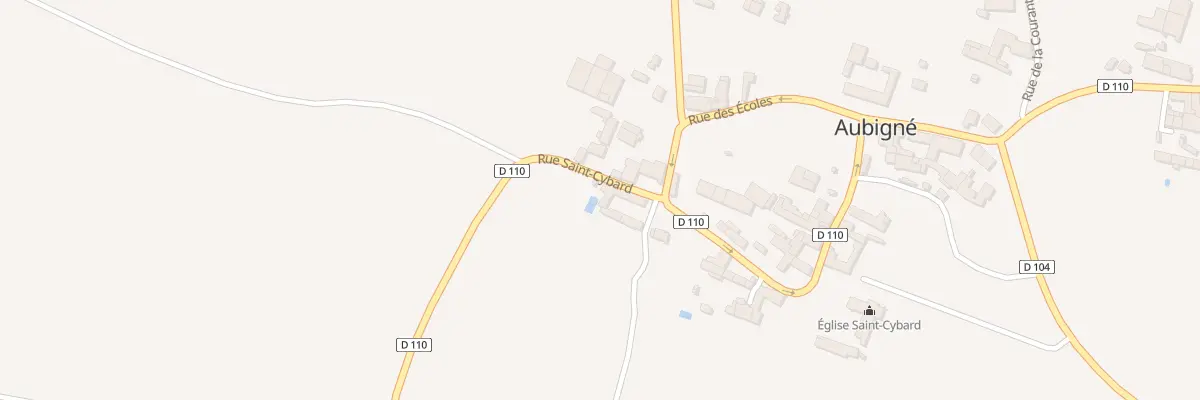 Plan de Chem de la Venelle le Bourg à Aubigné