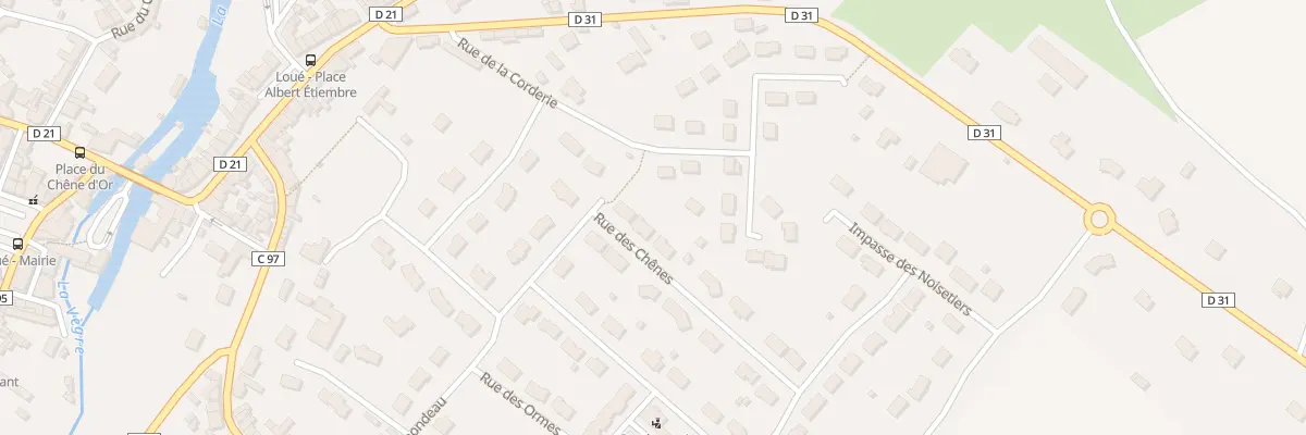 Plan du 9 Rue des Chênes à Loué