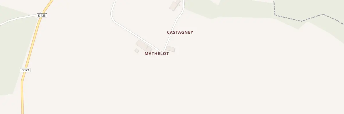 Plan du 1 Castagney à Tresses