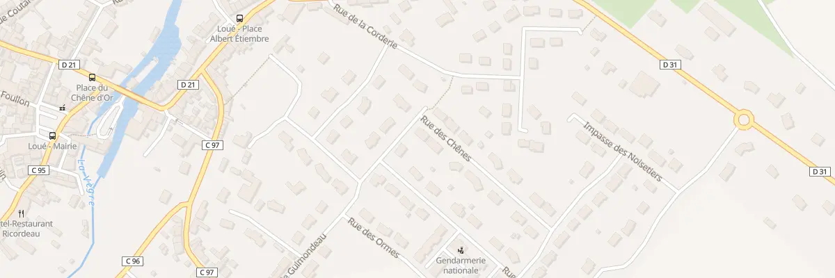 Plan du 6 Rue des Chênes à Loué