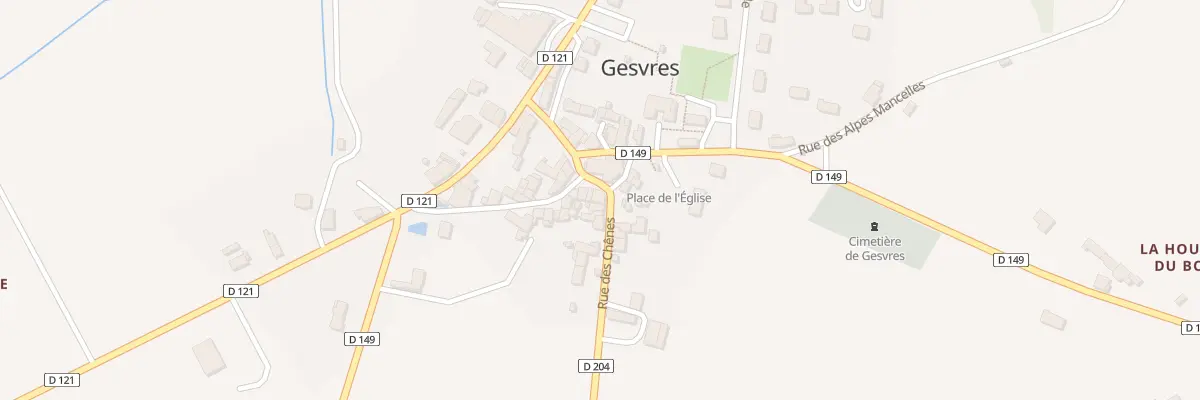 Plan du 1 Rue des Chênes à Gesvres